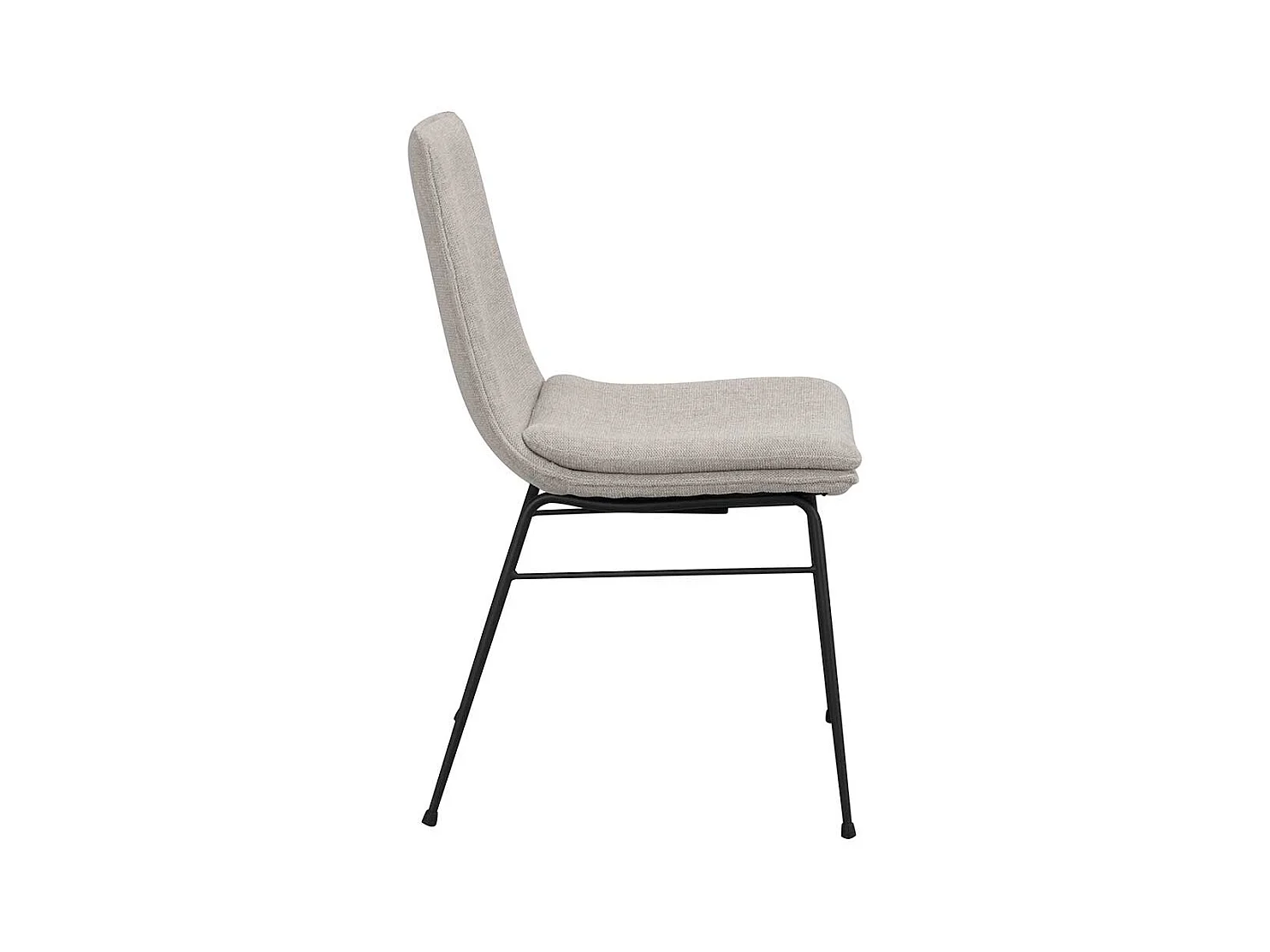 2 Stühle mit gepolsterter Rückenlehne Gestell aus Metall (2er Set)