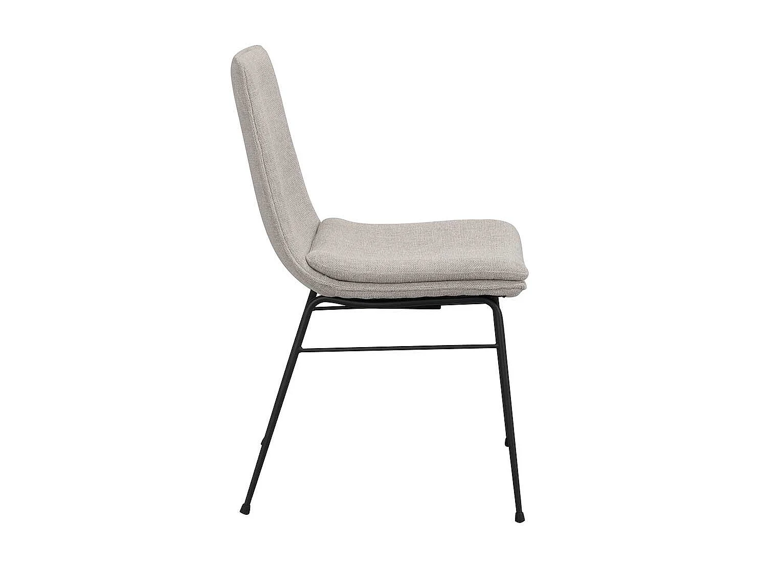 2 Stühle mit gepolsterter Rückenlehne Gestell aus Metall (2er Set)