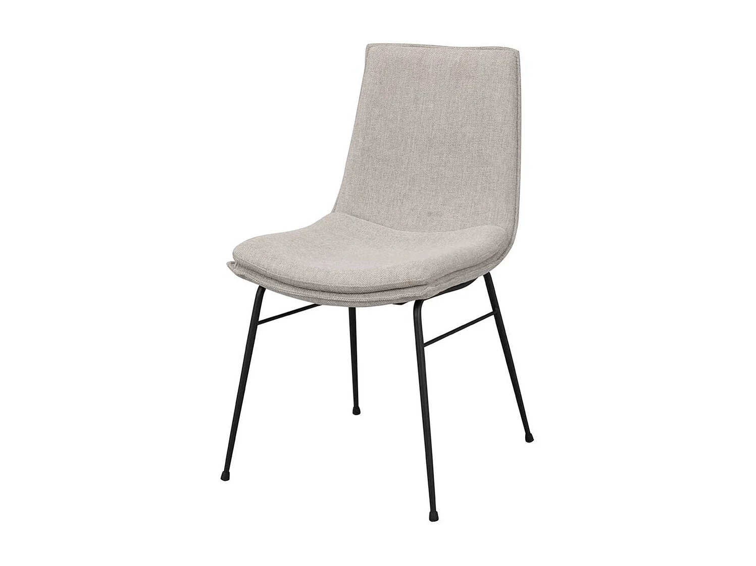 2 Stühle mit gepolsterter Rückenlehne Gestell aus Metall (2er Set)