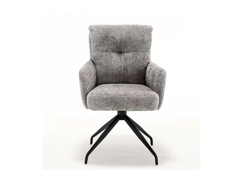 Esstischstuhl Stuhl Set in Grau mit hoher Rückenlehne (2er Set)