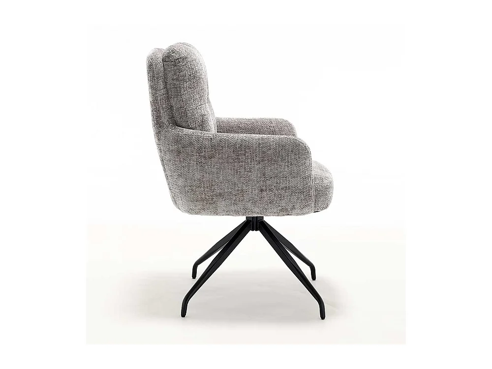 Esstischstuhl Stuhl Set in Grau mit hoher Rückenlehne (2er Set)