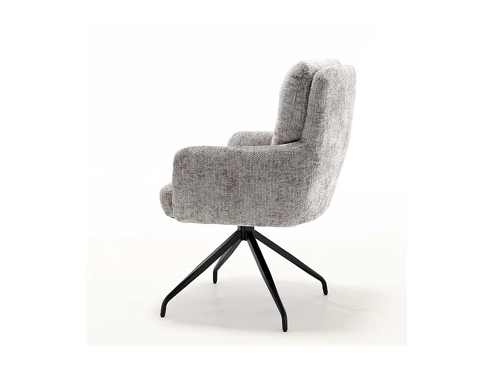 Esstischstuhl Stuhl Set in Grau mit hoher Rückenlehne (2er Set)