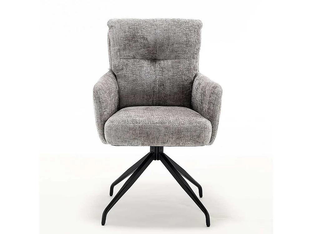 Esstischstuhl Stuhl Set in Grau mit hoher Rückenlehne (2er Set)