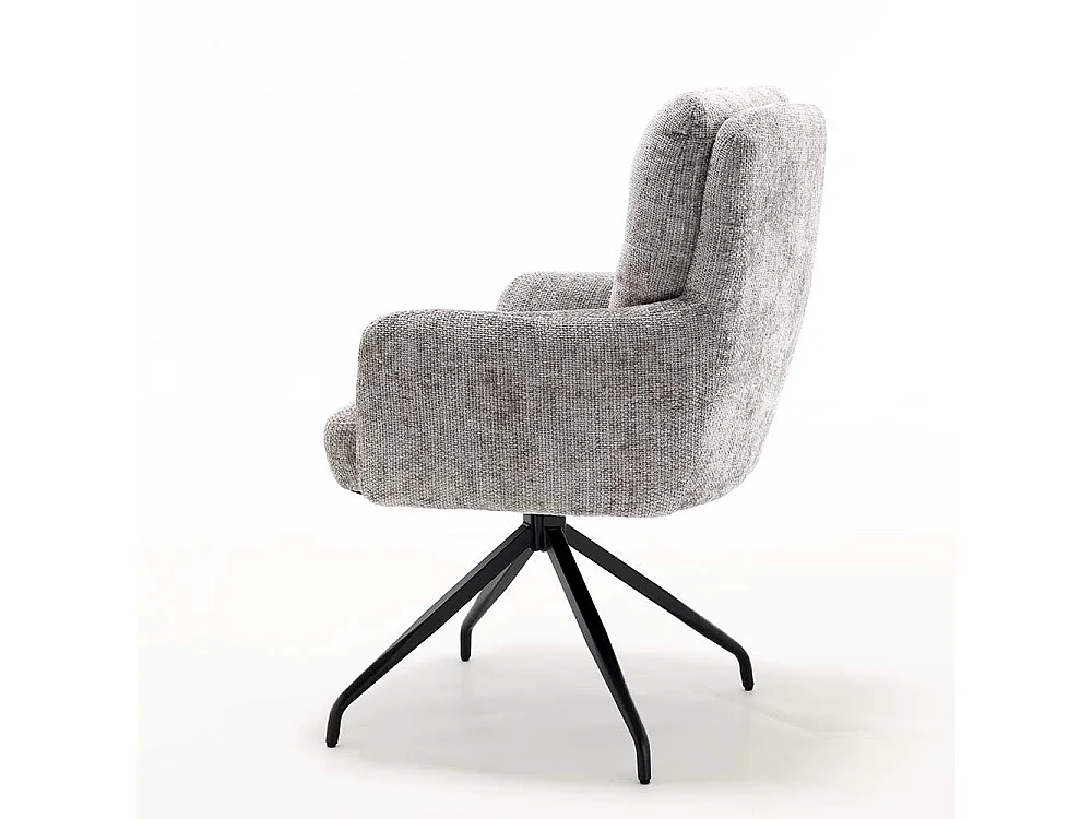 Esstischstuhl Stuhl Set in Grau mit hoher Rückenlehne (2er Set)