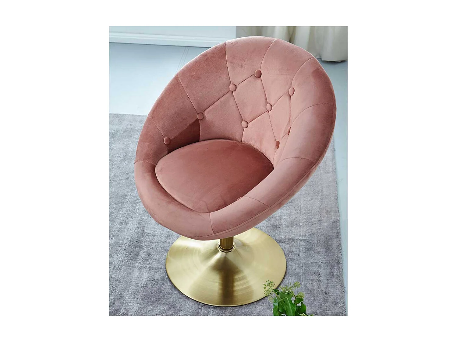 Samt Drehstühle in Altrosa Samt höhenverstellbar