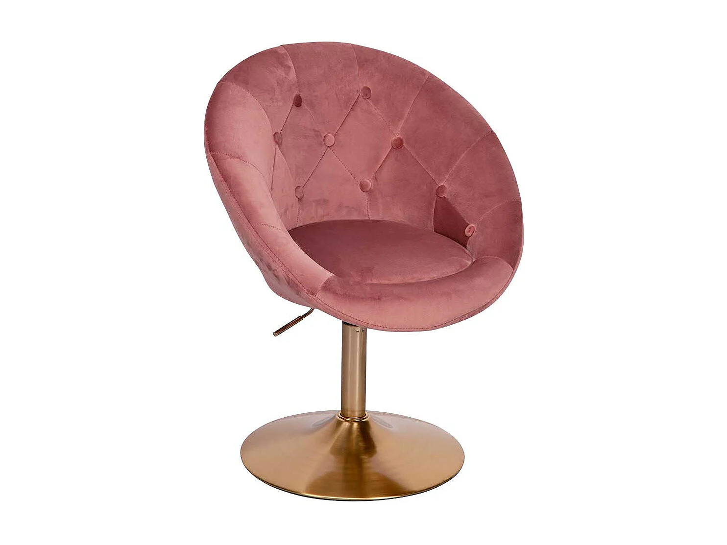 Samt Drehstühle in Altrosa Samt höhenverstellbar