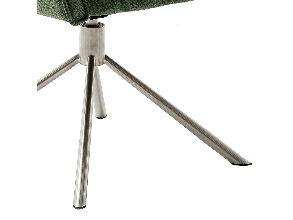 Esszimmerstühle modern drehbar Gestell aus Edelstahl (2er Set)