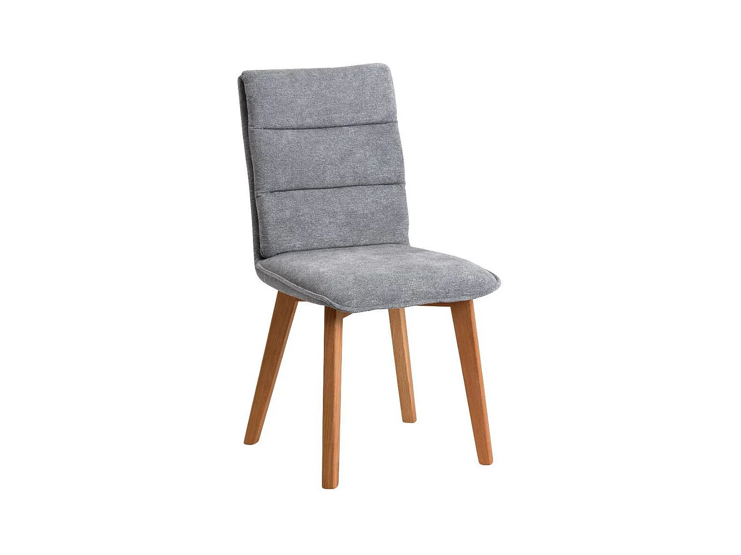 Esszimmerstuhl Polsterstuhl in Grau aus Flockstoff (2er Set)