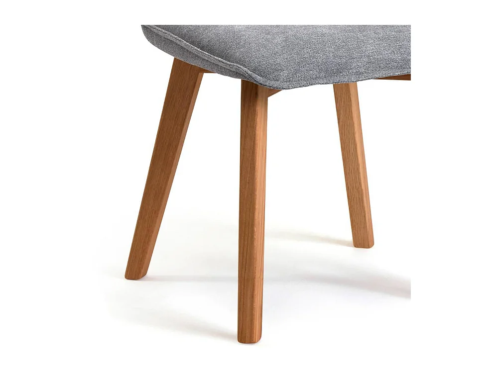 Esszimmerstuhl Polsterstuhl in Grau aus Flockstoff (2er Set)