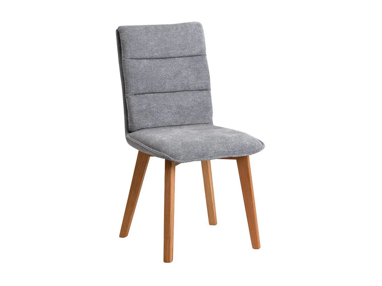 Esszimmerstuhl Polsterstuhl in Grau aus Flockstoff (2er Set)