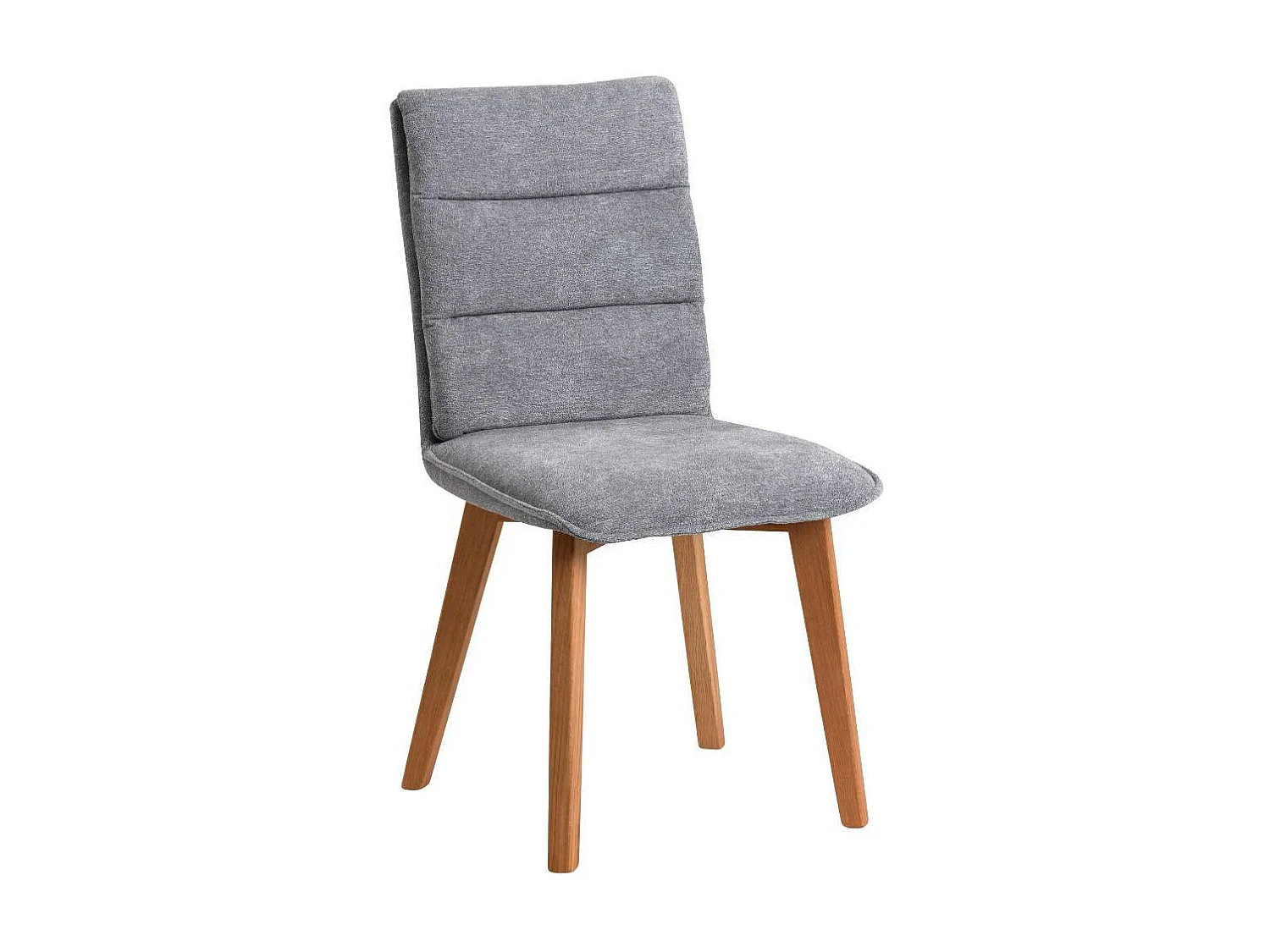Esszimmerstuhl Polsterstuhl in Grau aus Flockstoff (2er Set)