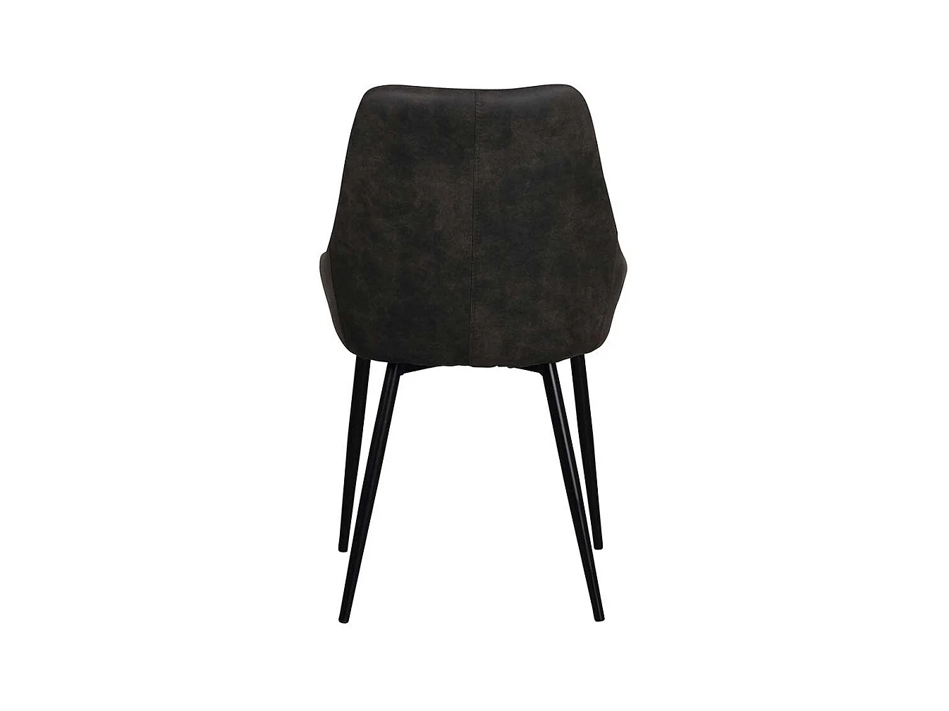 Schalenstuhl Set in Dunkelgrau Stoff Metall (2er Set)