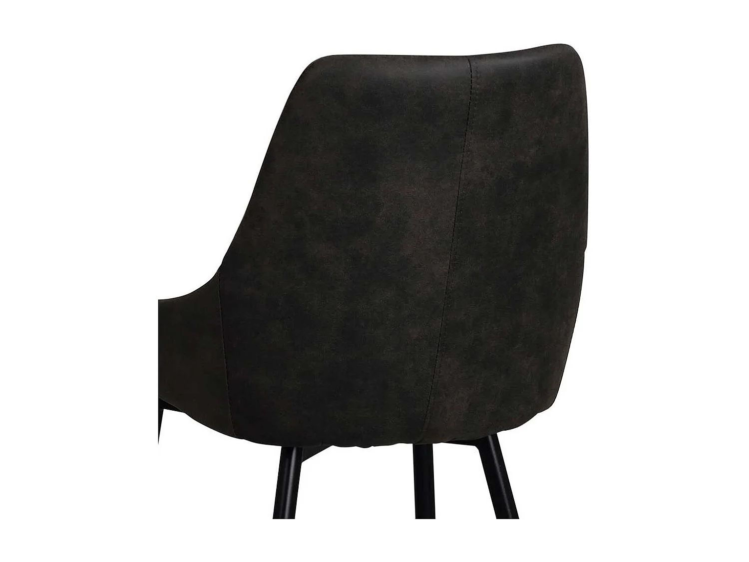 Schalenstuhl Set in Dunkelgrau Stoff Metall (2er Set)