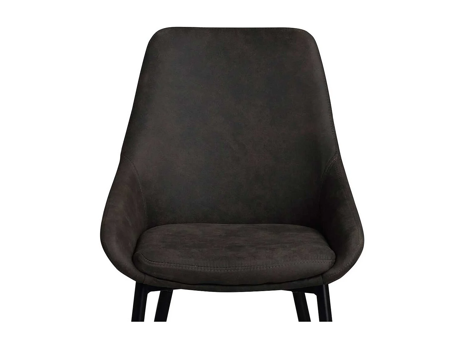 Schalenstuhl Set in Dunkelgrau Stoff Metall (2er Set)