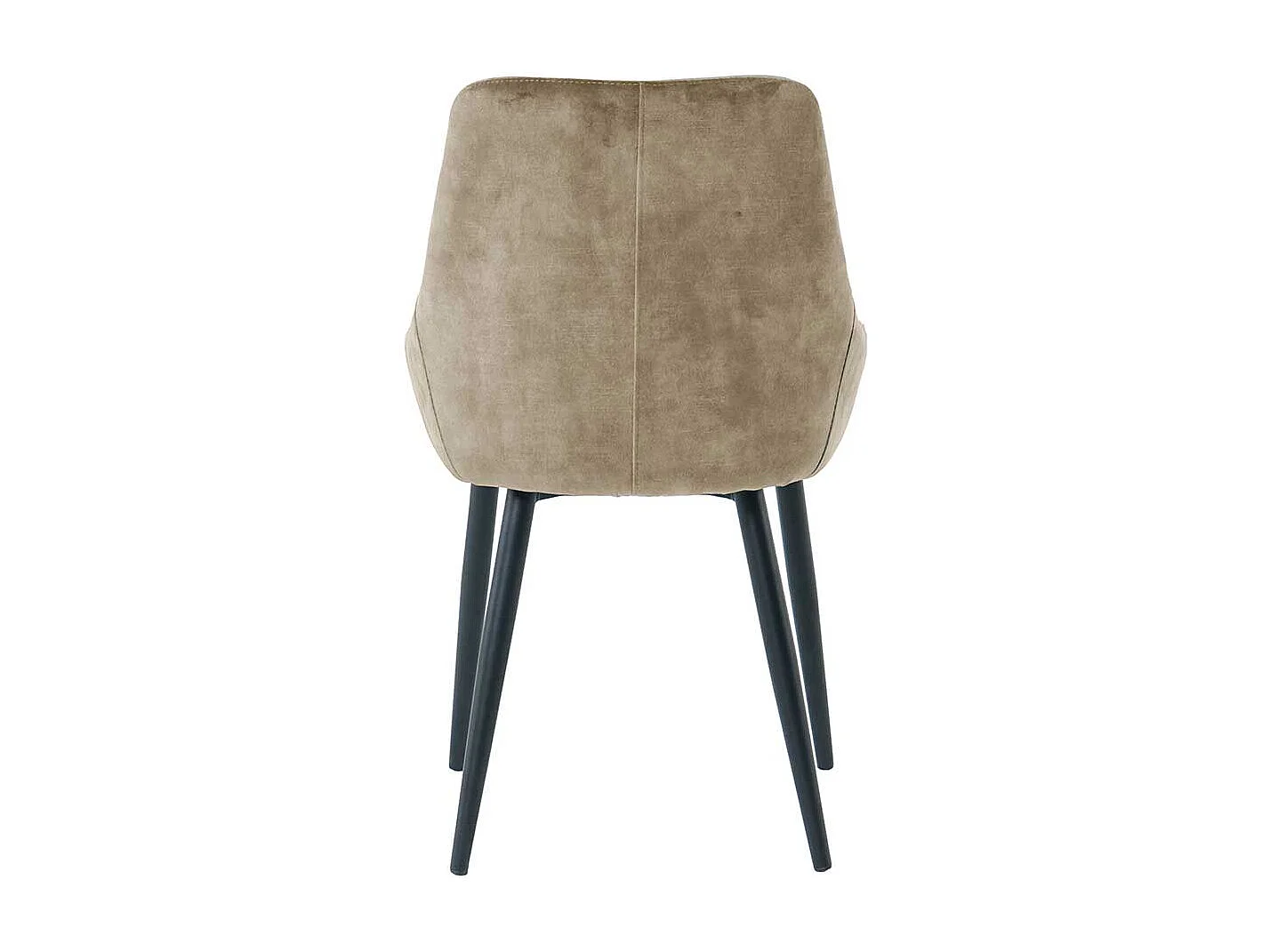 Stuhl Set Beige Samt 48 cm breit Gestell aus Metall (2er Set)