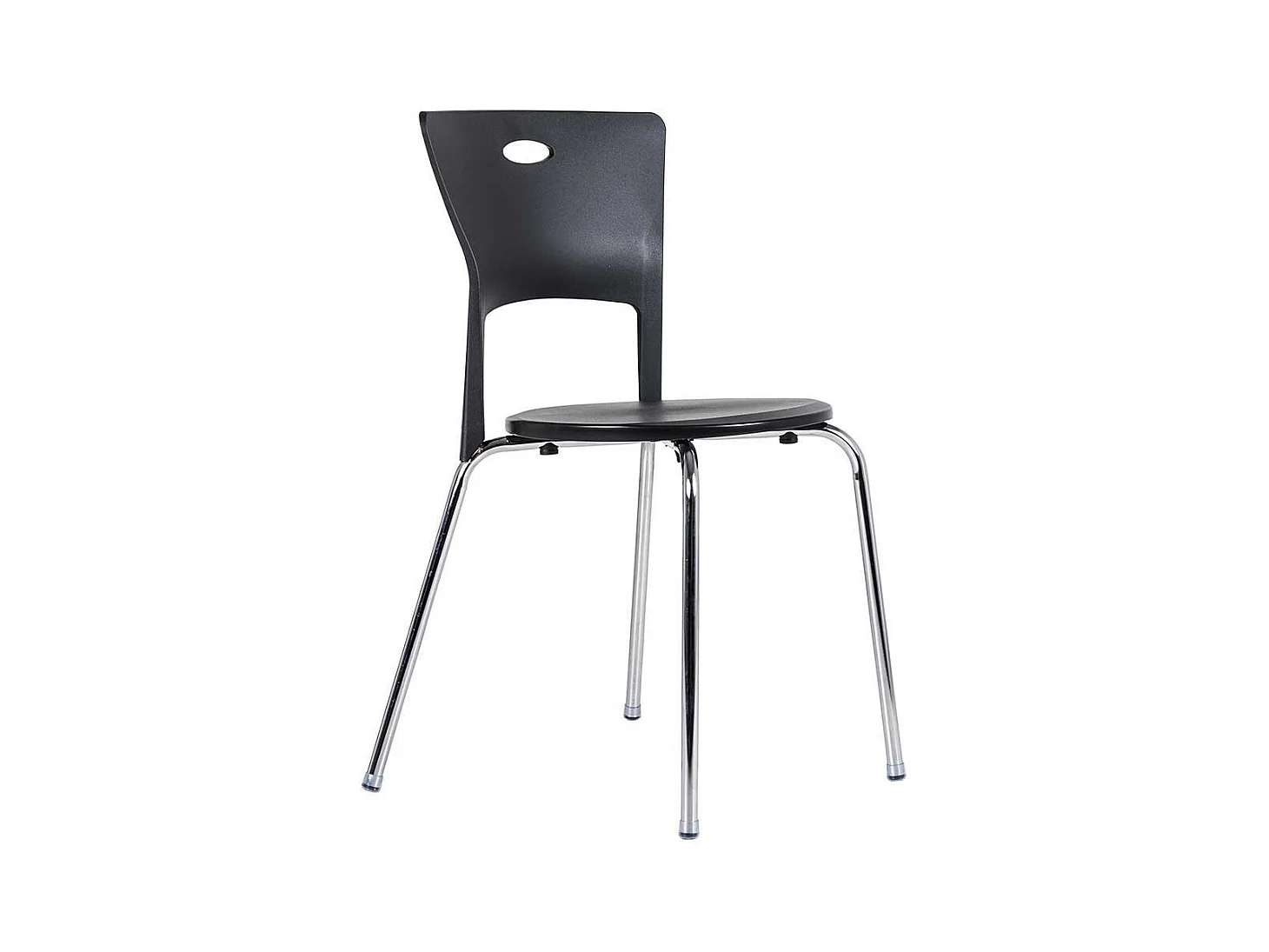 Schwarze St�hle aus Kunststoff Schwarz (4er Set)