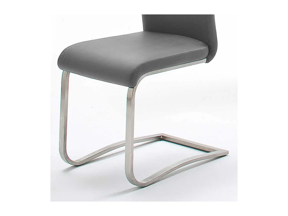 Swingstuhl in Grau Edelstahl (2er Set)