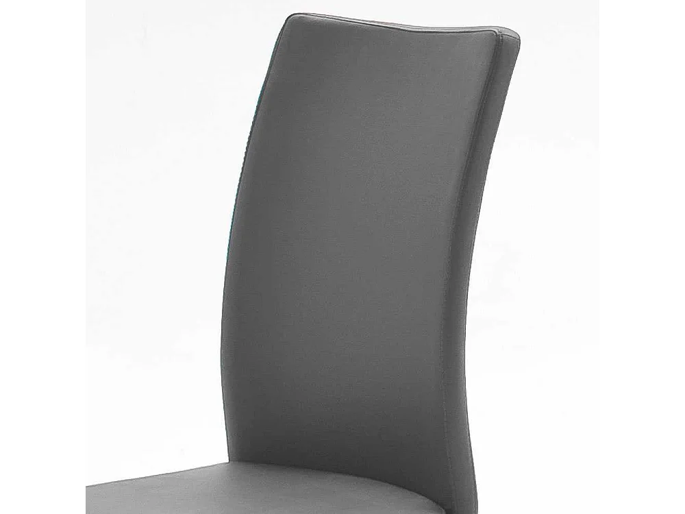 Swingstuhl in Grau Edelstahl (2er Set)