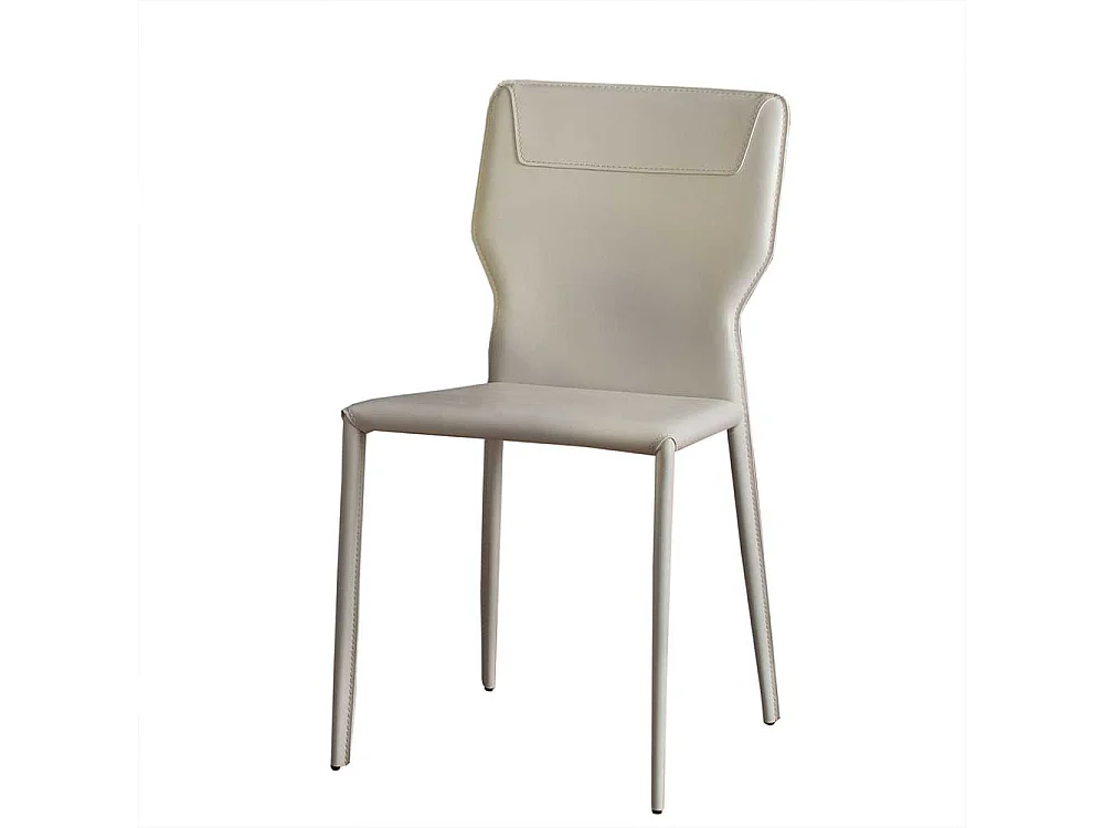 Esszimmerstühle in Weiß Kunstleder modern (2er Set)