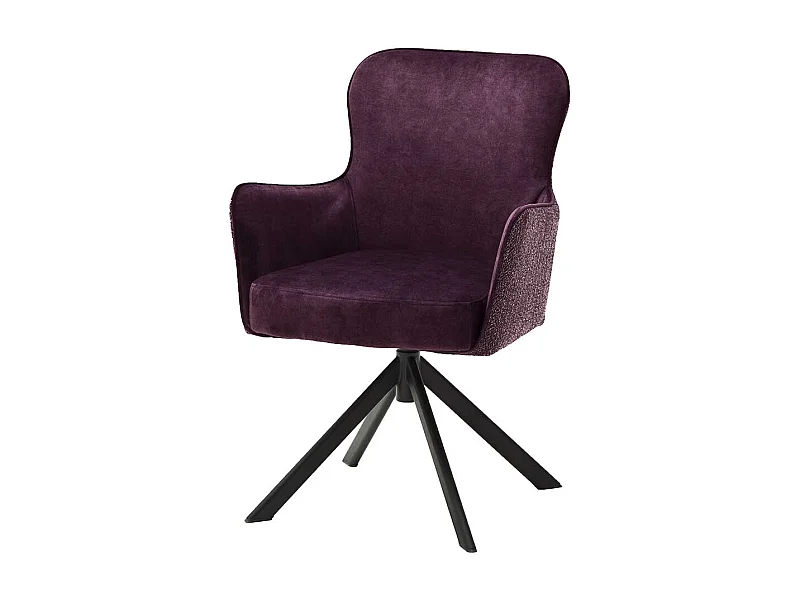 Armlehner in Dunkelrot Stoff drehbar (2er Set)