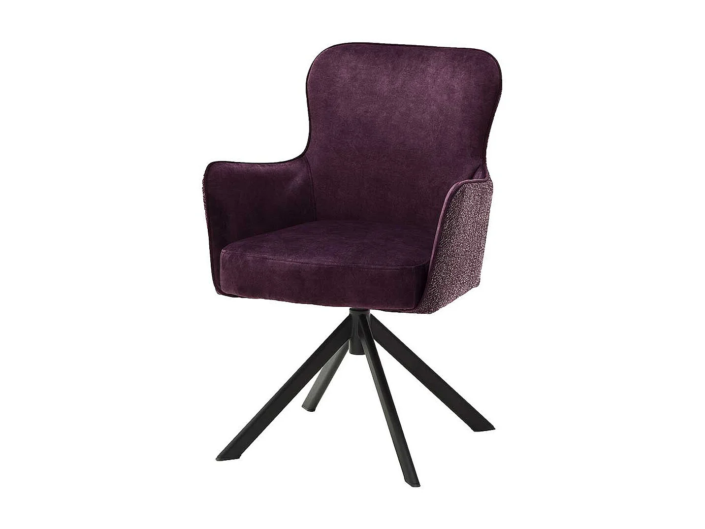 Armlehner in Dunkelrot Stoff drehbar (2er Set)