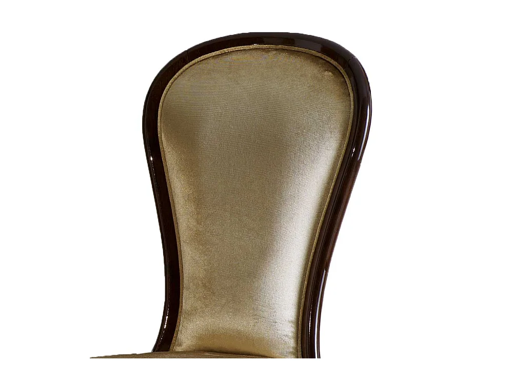 Hochlehner in italienischem Design Buche Massivholz und Samt