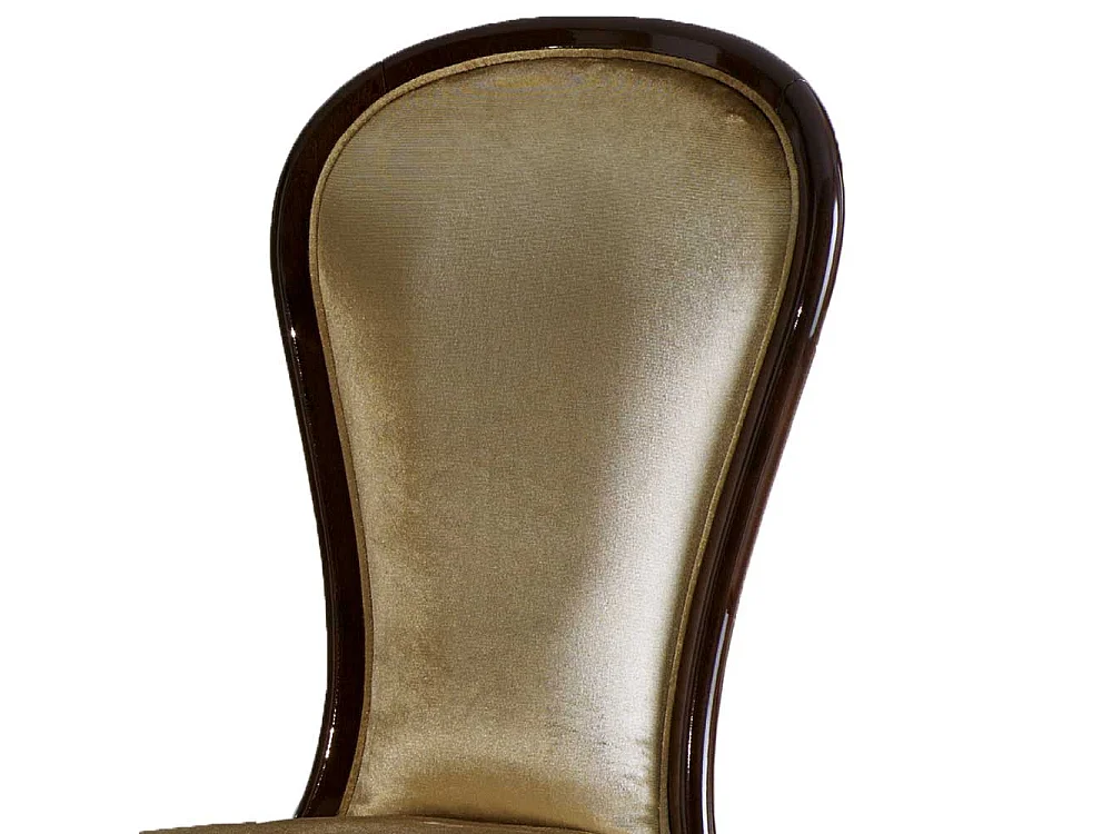 Hochlehner in italienischem Design Buche Massivholz und Samt