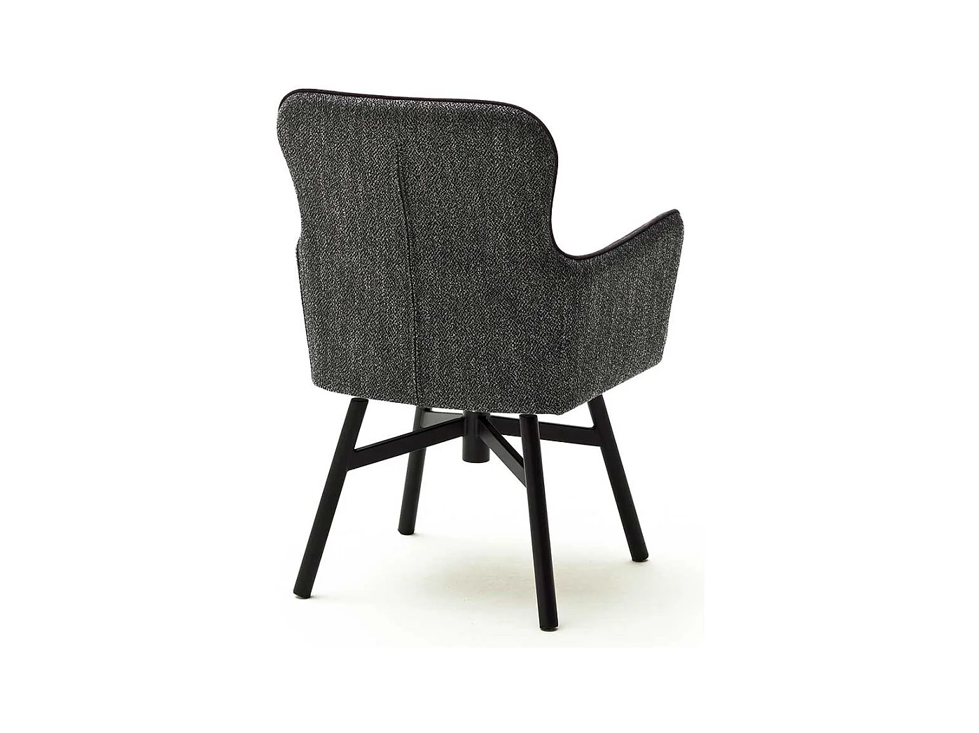 Esstisch St�hle in Anthrazit Stoff drehbar (2er Set)