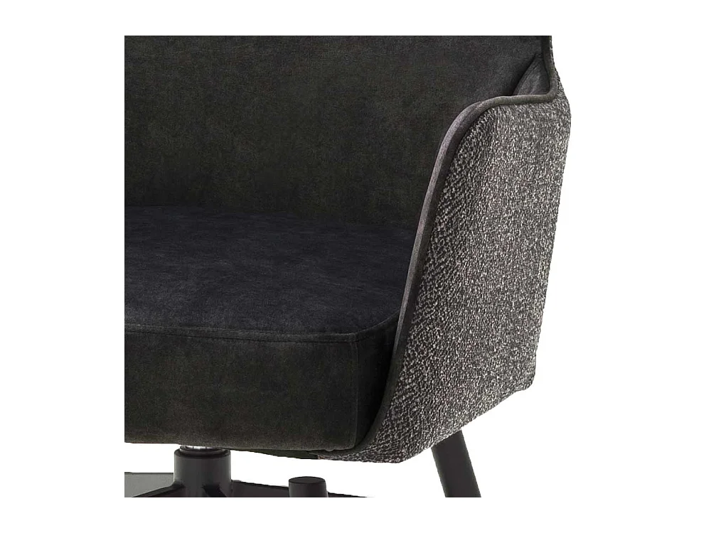 Esstisch St�hle in Anthrazit Stoff drehbar (2er Set)