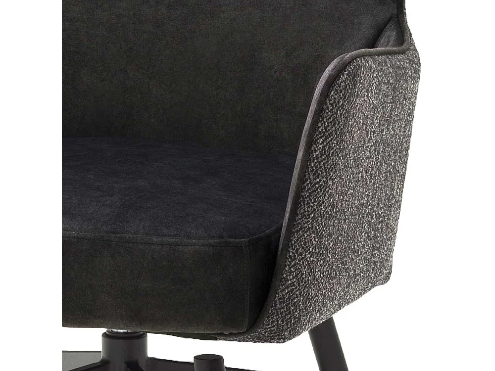 Esstisch St�hle in Anthrazit Stoff drehbar (2er Set)