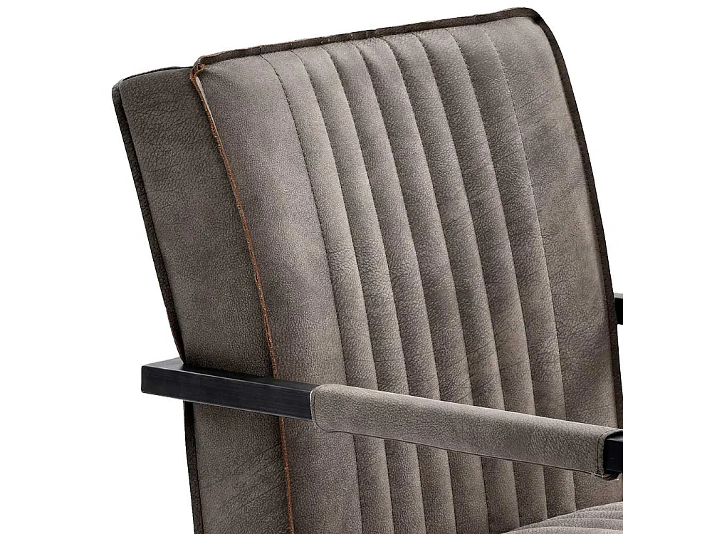 Esszimmerstühle in Schlammfarben und Schwarz Armlehnen (2er Set)