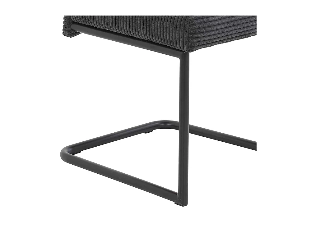 Polsterstuhl Esszimmer in Anthrazit Cordstoff (4er Set)