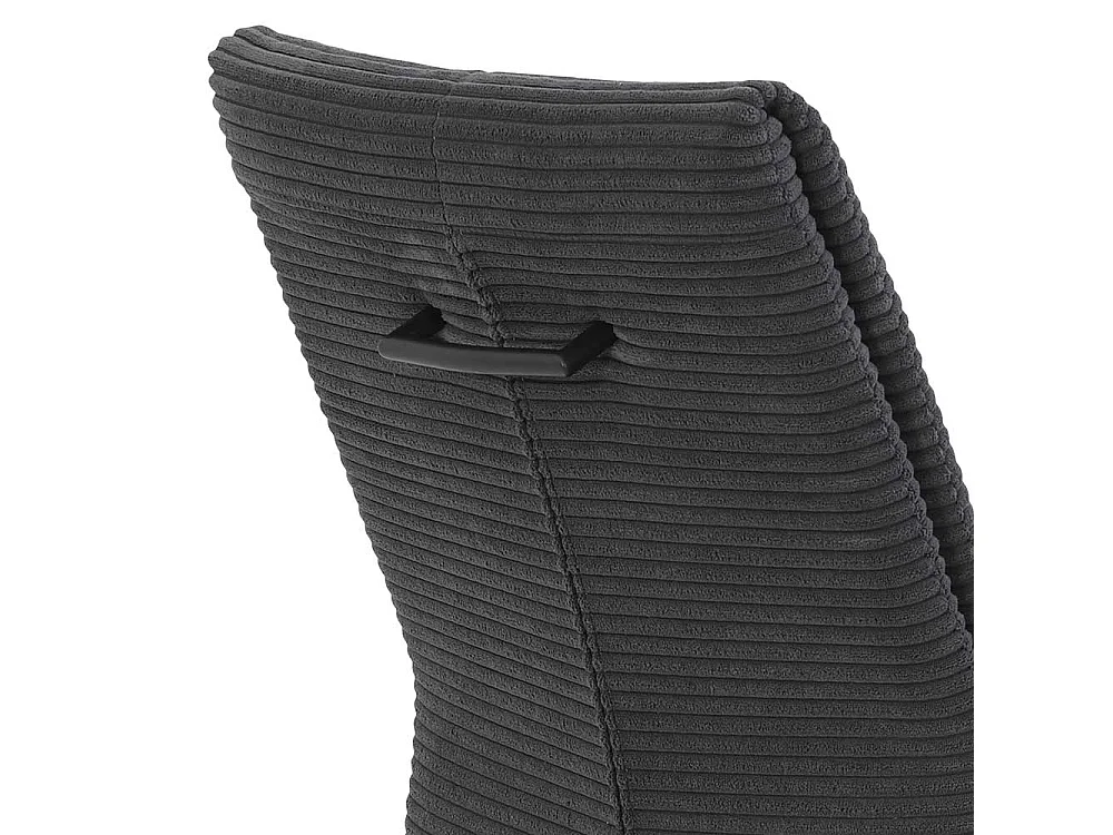 Polsterstuhl Esszimmer in Anthrazit Cordstoff (4er Set)