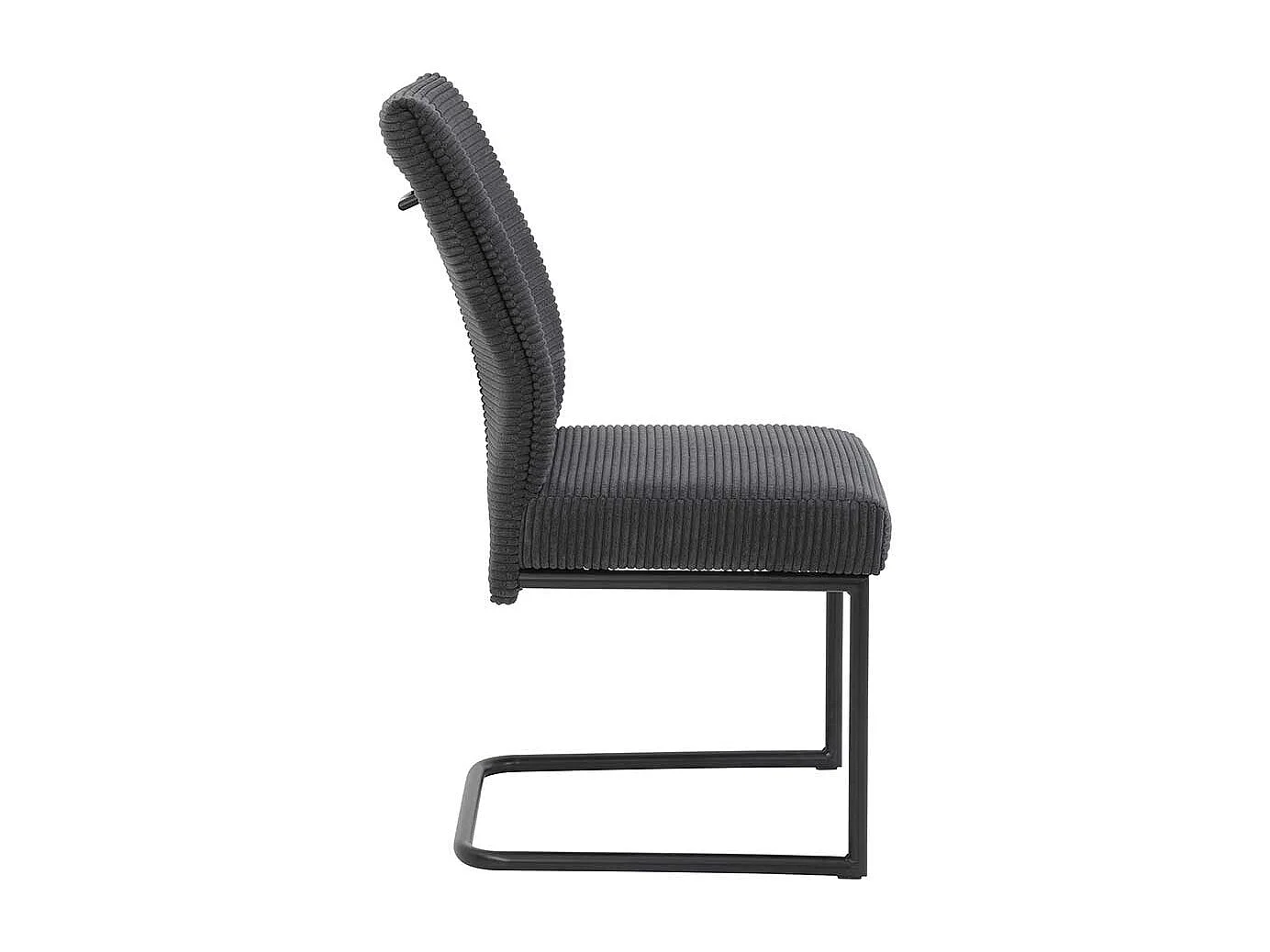 Polsterstuhl Esszimmer in Anthrazit Cordstoff (4er Set)