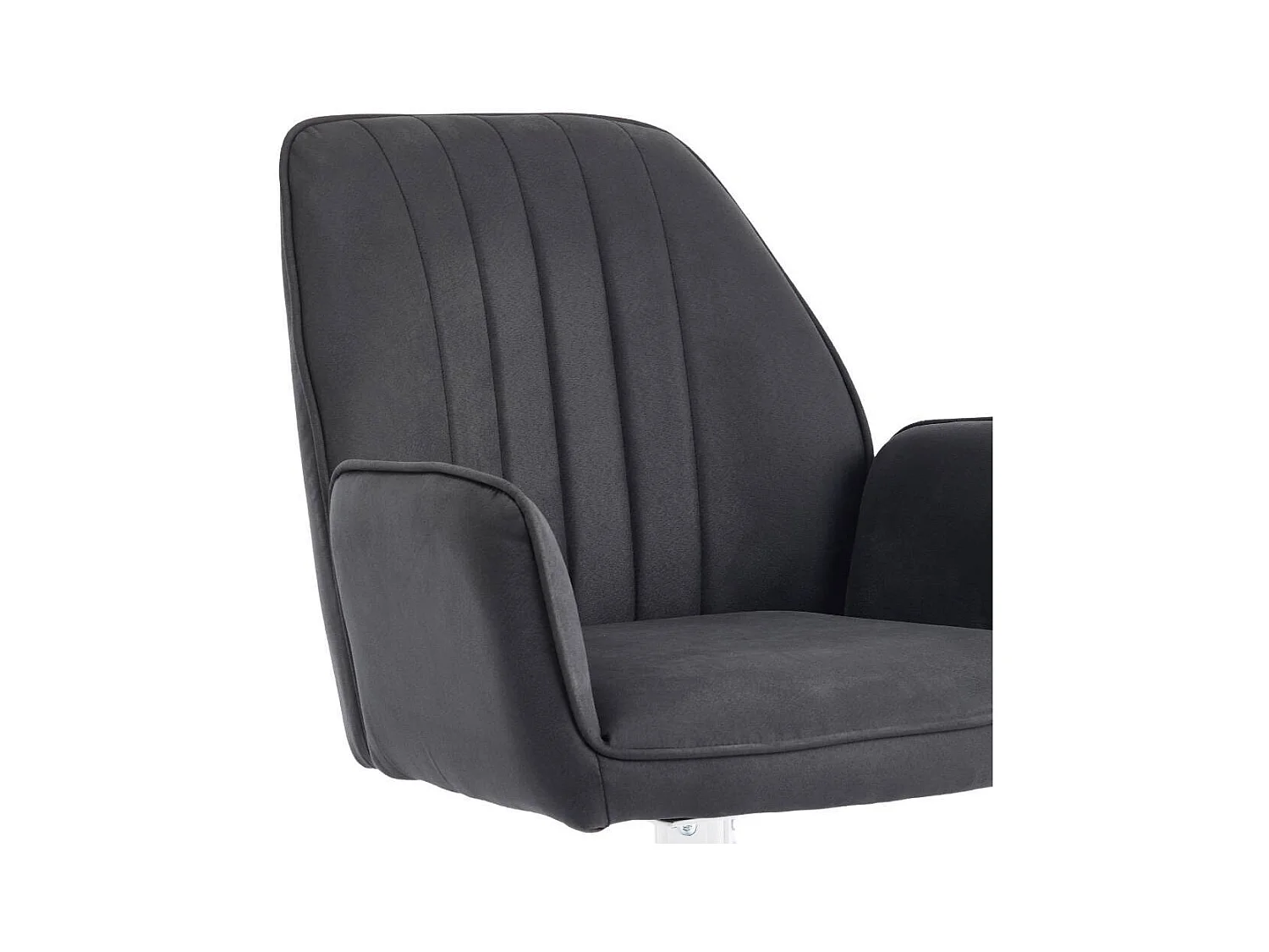 Armlehnstuhl Esstischstuhl in Anthrazit mit linearen Steppnähten (2er Set)