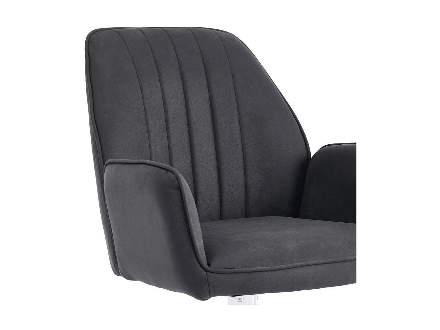 Armlehnstuhl Esstischstuhl in Anthrazit mit linearen Steppnähten (2er Set)