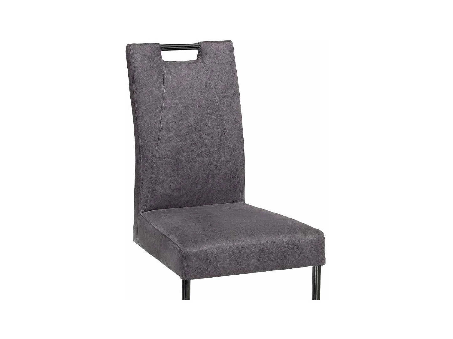 Freischwinger in Anthrazit Stoff mit Griff