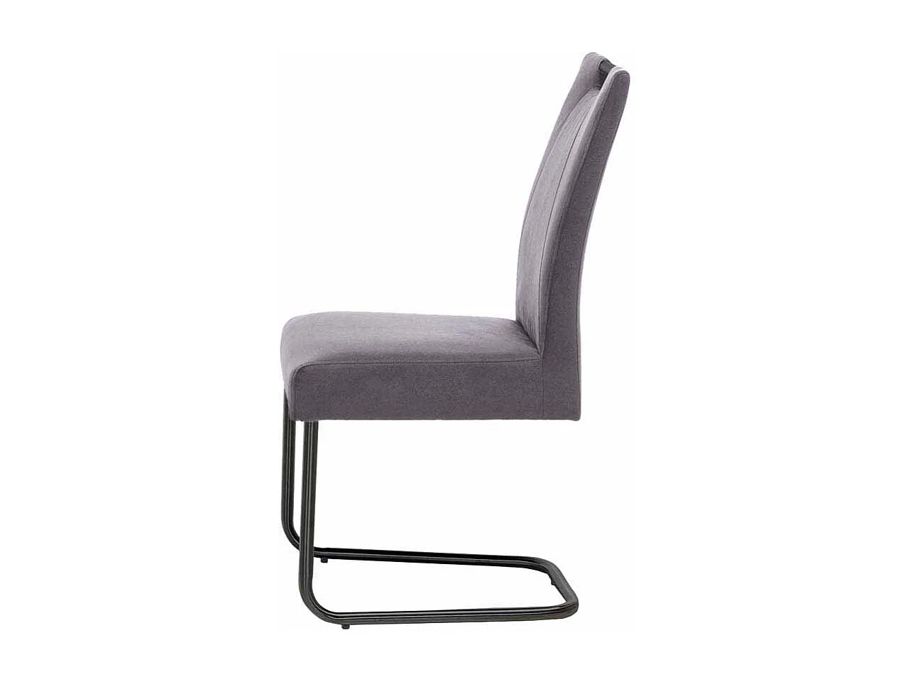 Freischwinger in Anthrazit Stoff mit Griff (2er Set)