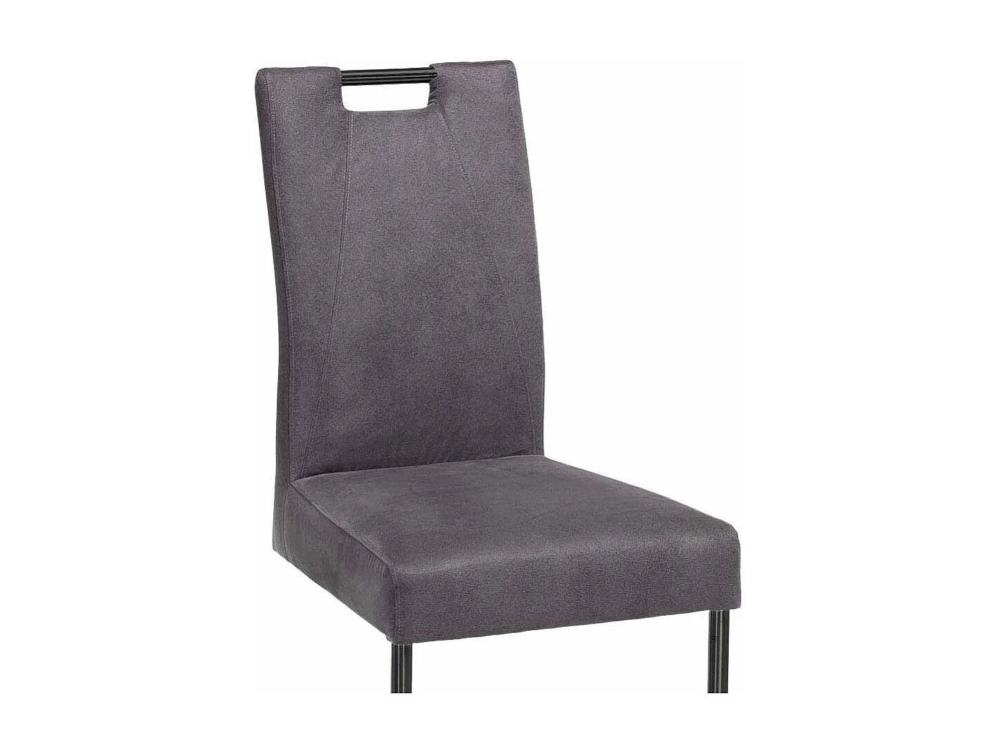 Freischwinger in Anthrazit Stoff mit Griff (2er Set)