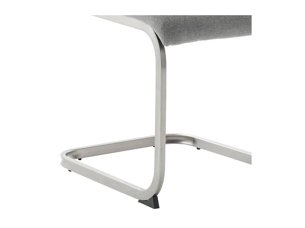 Freischwingerstuhl Stuhl Esszimmer in Grau aus Webstoff (4er Set)