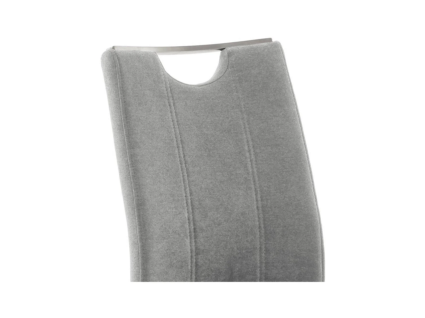 Freischwingerstuhl Stuhl Esszimmer in Grau aus Webstoff (4er Set)