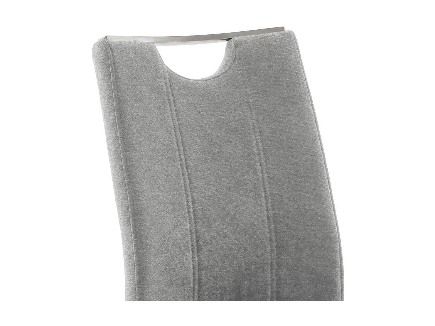 Freischwingerstuhl Stuhl Esszimmer in Grau aus Webstoff (4er Set)