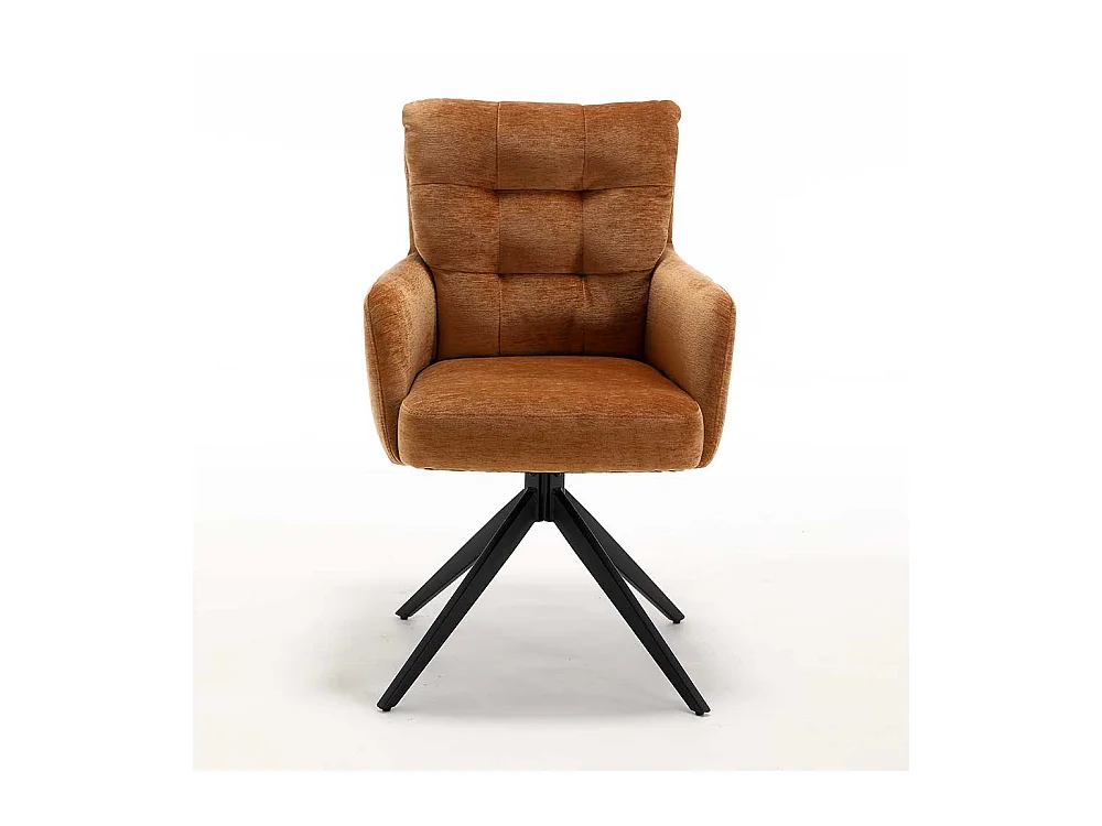 Hochlehner Stuhl Set drehbar mit Gestell aus Metall (2er Set)