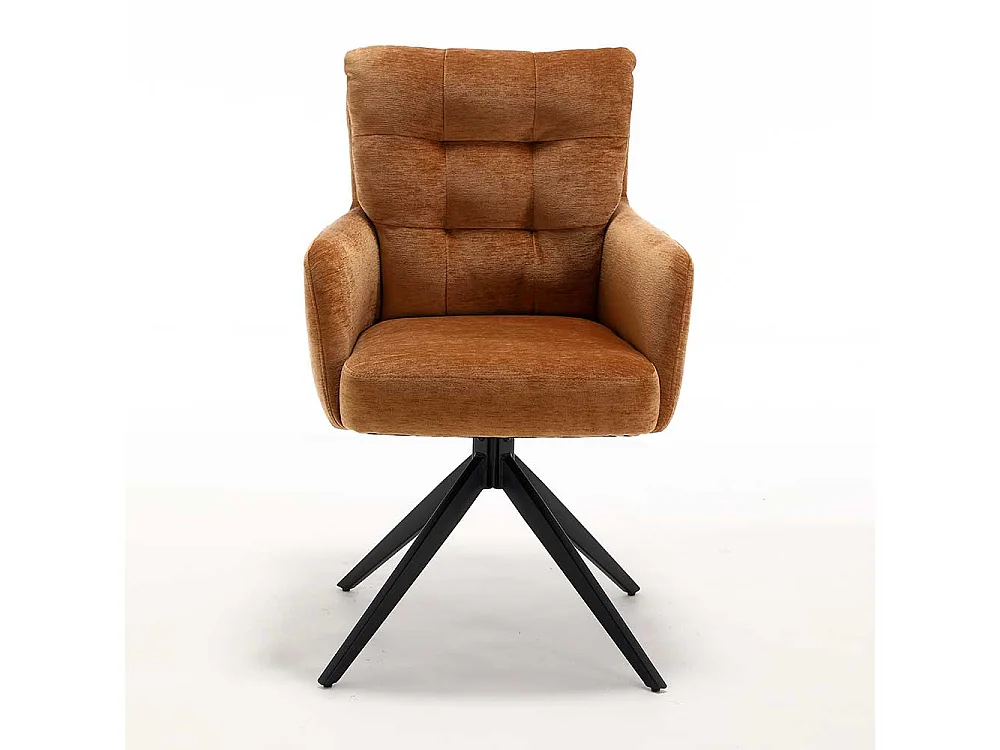 Hochlehner Stuhl Set drehbar mit Gestell aus Metall (2er Set)