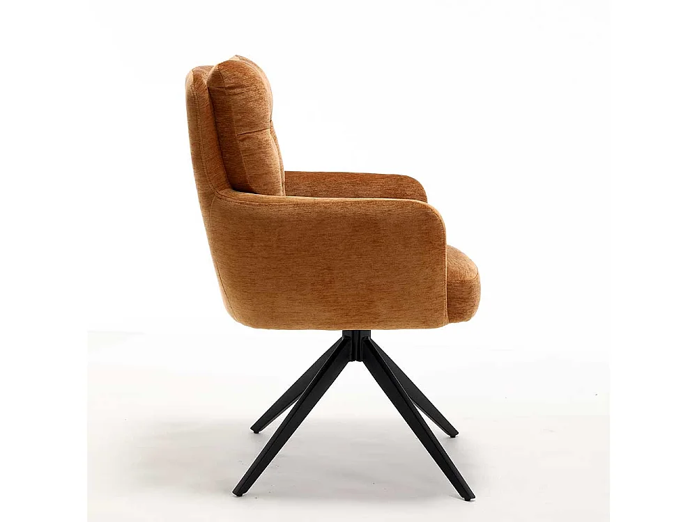 Hochlehner Stuhl Set drehbar mit Gestell aus Metall (2er Set)