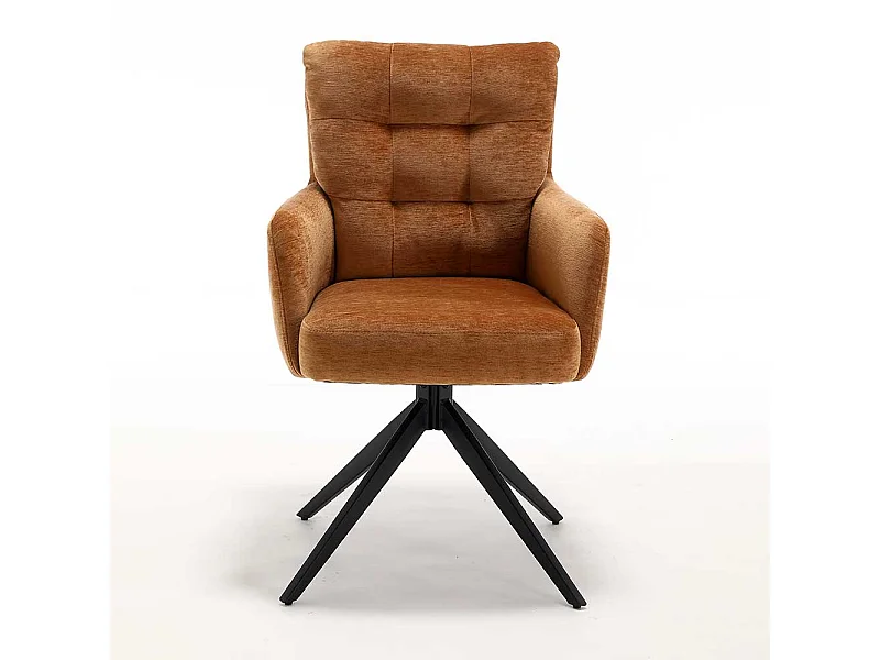 Hochlehner Stuhl Set drehbar mit Gestell aus Metall (2er Set)