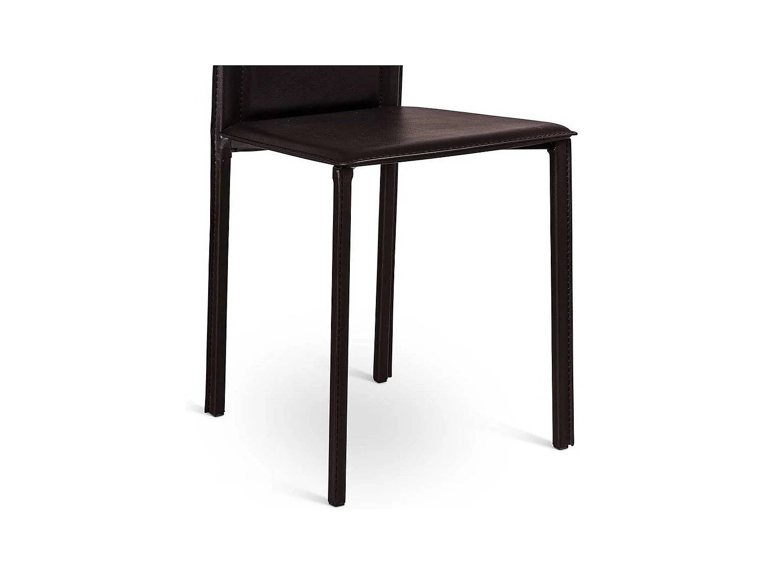 Esstischstuhl in Braun Kunstleder hoher Lehne (4er Set)