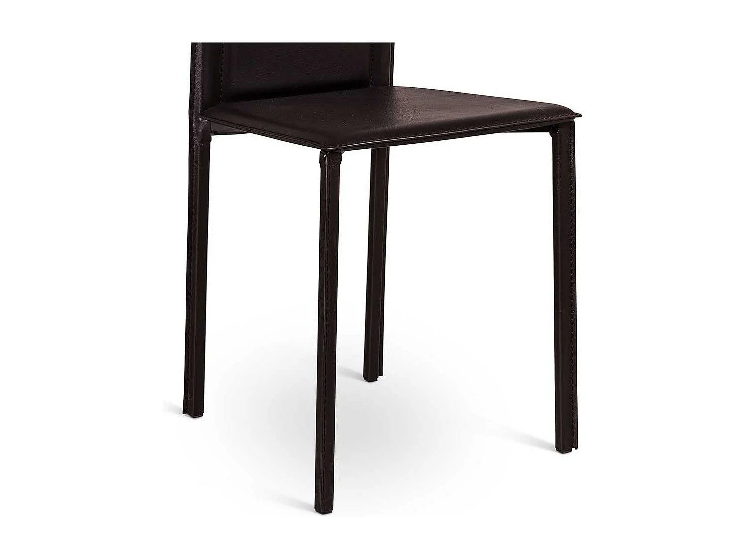 Esstischstuhl in Braun Kunstleder hoher Lehne (4er Set)