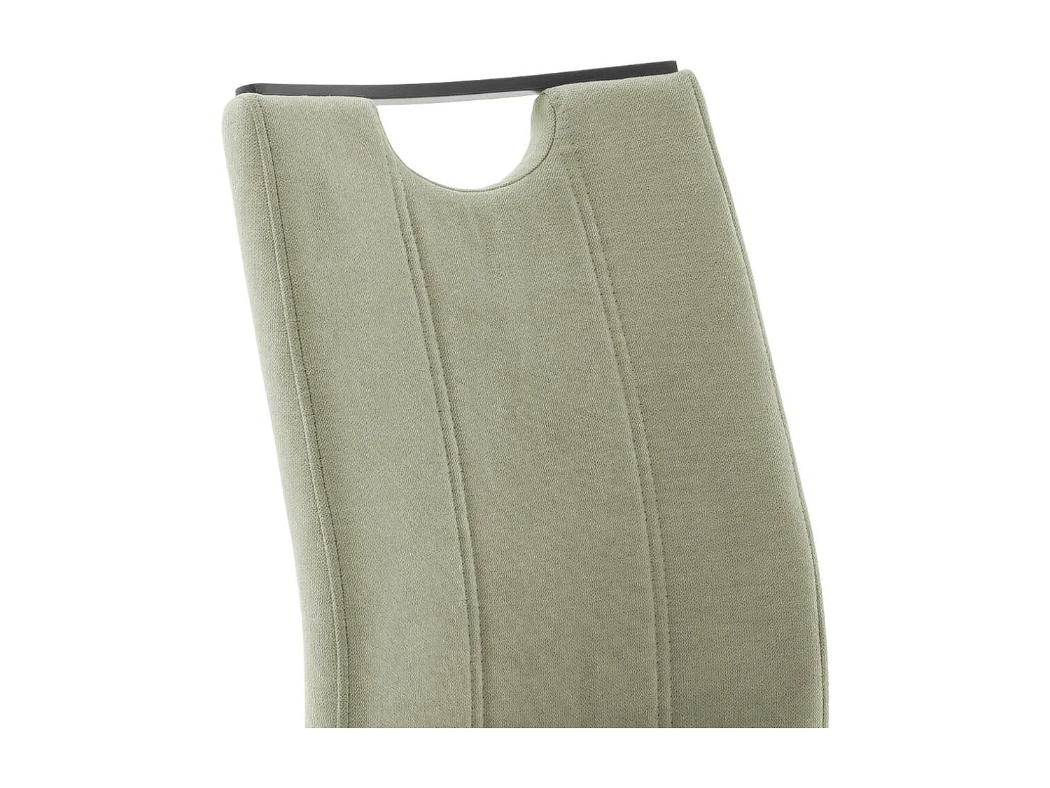 Freischwinger Stuhl Essstuhl in Oliv Gr�n aus Webstoff (4er Set)