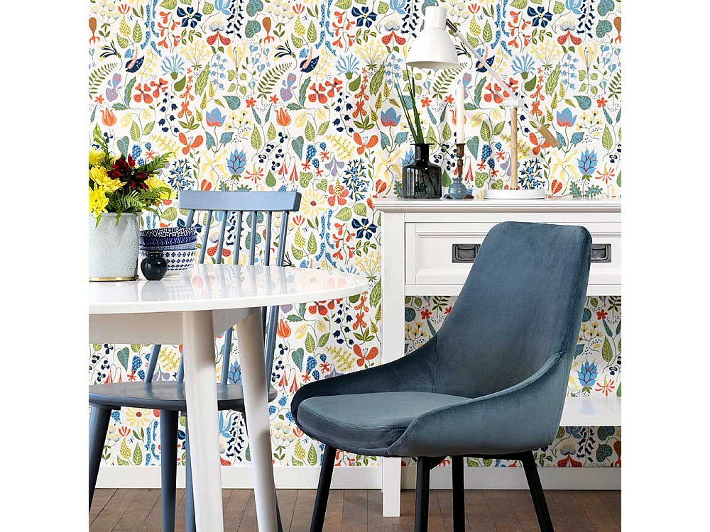 Esszimmer Stuhl Set in Blau und Schwarz modern (2er Set)